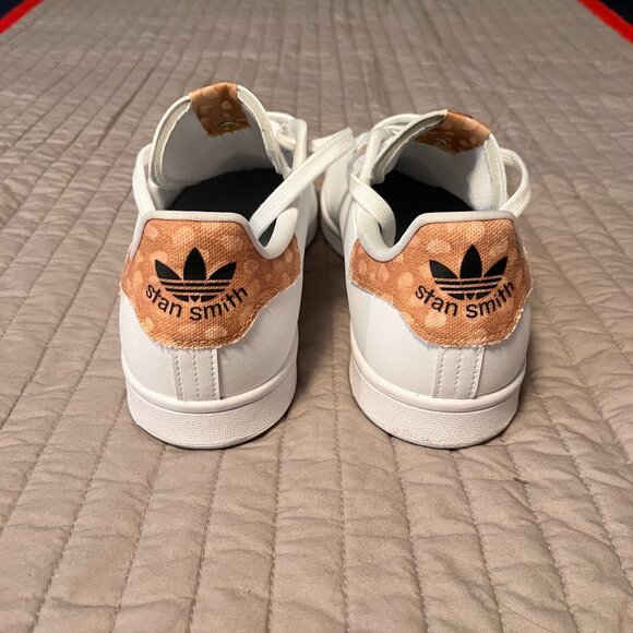 adidas White Sneakers with Tan Accents - Picture 3 of 7